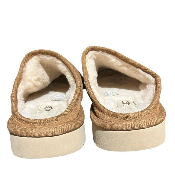 UGG Classic Slip-On Mens 10 Chestnut Suede Sheepskin Slippers Shoes 1129290 - Picture 6 of 10